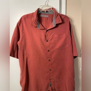 Rei active button up shirt. Maroon size Xl